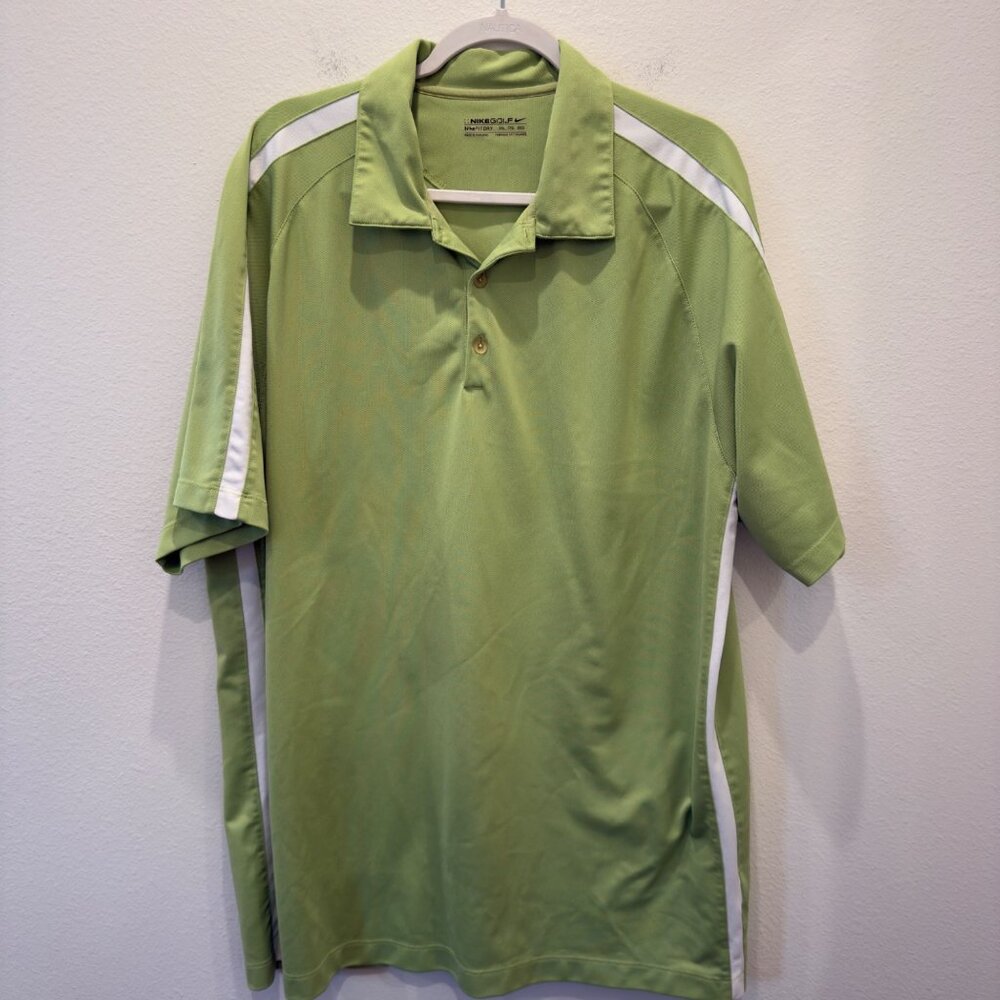 Nike Golf Dri-Fit Lime Green Men's Polo Shirt Size Xxl